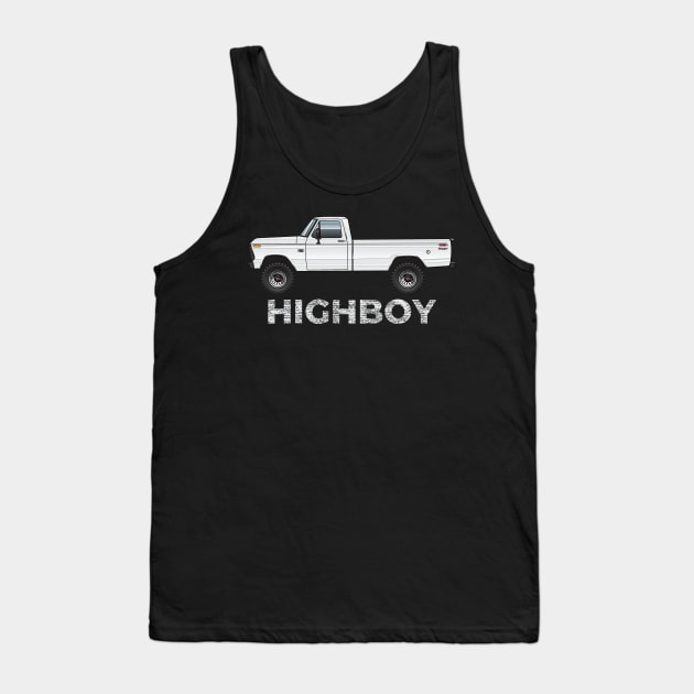 Highboy White Tank Top by JRCustoms44